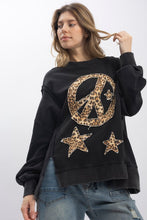 Load image into Gallery viewer, Peace And Star Patch Oversized Pullover
