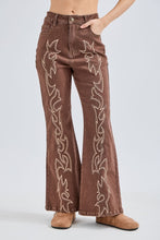 Load image into Gallery viewer, J. Her - Tribal Stitch Stretchy Denim Western Pants
