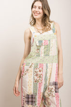 Load image into Gallery viewer, Bluevelvet - Patchwork Print Mix Overalls

