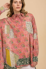 Load image into Gallery viewer, Bluevelvet - Long Sleeve Collar Patchwork Shirt - Pink Multi
