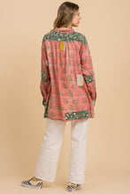 Load image into Gallery viewer, Bluevelvet - Long Sleeve Collar Patchwork Shirt - Pink Multi
