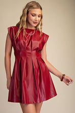 Load image into Gallery viewer, Round Neck Waist Pleated Midi Dress
