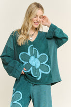 Load image into Gallery viewer, J. Her - Mineralwashed Halfcut Daisy Terry Thermal Top
