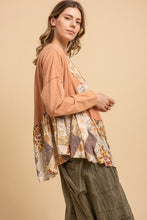 Load image into Gallery viewer, Bluevelvet - Playful Heart Patchwork Oversized Ruffle Hem Top
