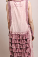 Load image into Gallery viewer, Bluevelvet - Sleeveless Tiered Ruffle High Low Lace Top - Mauve
