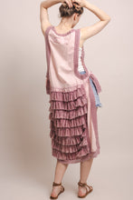 Load image into Gallery viewer, Bluevelvet - Sleeveless Tiered Ruffle High Low Lace Top - Mauve
