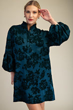 Load image into Gallery viewer, Glam - Ruffled Neck Bubble Sleeve Dress
