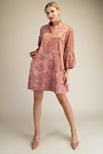 Load image into Gallery viewer, Glam - Ruffled Neck Bubble Sleeve Dress
