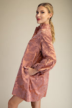 Load image into Gallery viewer, Glam - Ruffled Neck Bubble Sleeve Dress
