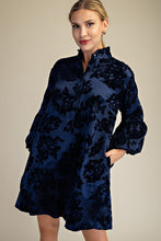 Load image into Gallery viewer, Glam - Ruffled Neck Bubble Sleeve Dress
