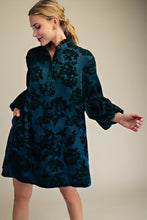 Load image into Gallery viewer, Glam - Ruffled Neck Bubble Sleeve Dress

