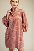 Load image into Gallery viewer, Glam - Ruffled Neck Bubble Sleeve Dress
