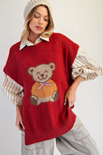 Load image into Gallery viewer, Teddy Bear Front Knitted Sweater Vest
