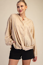 Load image into Gallery viewer, Glam - Round Neck Knot Blouse - Cream

