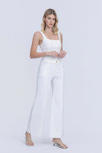 Load image into Gallery viewer, Olivia Stacked Waistband Optic White Wide Jeans
