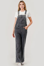 Load image into Gallery viewer, Pixi + Ivy - Soft Stretchy Washed Blue Denim Overalls - Grey Wash
