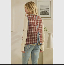 Load image into Gallery viewer, Oli &amp; Hali -Mocha Washed Tie Front Quilted Detail Vest
