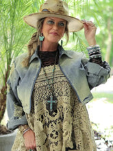 Load image into Gallery viewer, Jaded Gypsy -Uptown Crop Denim Jacket
