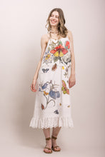 Load image into Gallery viewer, Bluevelvet - Butterfly Flower Print Eyelet Tank Dress
