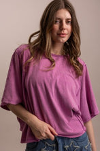 Load image into Gallery viewer, Bluevelvet - Boat Neck Wide Dolman Tee - Pink
