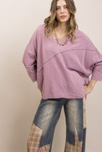 Load image into Gallery viewer, Bluevelvet - Washed V-neck 3/4 Sleeve Dolman Knit Top
