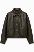 Load image into Gallery viewer, Davi &amp; Dani - Leather Bomber Jacket  Ship 9/28/29
