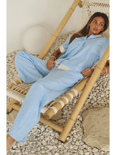 Load image into Gallery viewer, Oddi -Striped Button-Down Top &amp; Wide-Leg Pants Set
