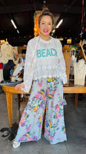 Load image into Gallery viewer, Palazzo Linen Flower Pant
