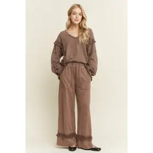 Load image into Gallery viewer, j. Her - Mineral Washed Tassel Fringe Pants Match
