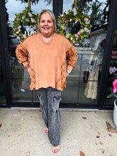 Load image into Gallery viewer, J. Her - Mineral Wash Pullover with Plaid Flannel top
