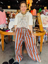 Load image into Gallery viewer, J.nna - Striped Wide-Leg Pull-On Pants
