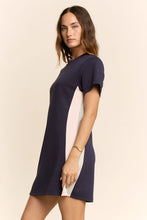 Load image into Gallery viewer, Davi &amp; Dani - Navy Mint Shift Short-Sleeve Mini Length Dress
