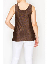 Load image into Gallery viewer, Origami - Shimmery Essential Sleeveless Lurex Tank - COPPER
