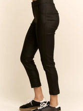 Load image into Gallery viewer, Davi &amp; Dani - Length Pants with Front Button and Zip Closure Black
