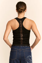 Load image into Gallery viewer, Davi &amp; Dani - Black Sleeveless Ribbed Tank Top
