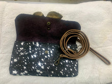 Load image into Gallery viewer, A Rare Bird - Clutch Crossbody- Black and Silver
