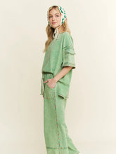 Load image into Gallery viewer, J. Her - Mineral washed Rainbow Threads Wide Leg Pants
