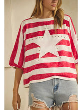Load image into Gallery viewer, Stripe-Patterned Oversized Top
