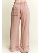 Load image into Gallery viewer, J. Her -Mineral Wash Plaid Outseam Wide Leg Pants
