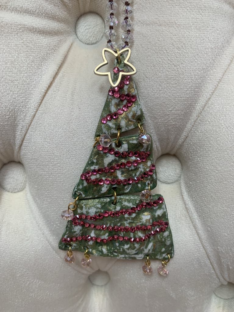 A Rare Bird Christmas Tree Necklace