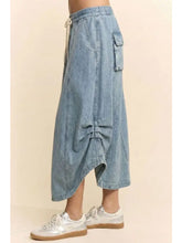 Load image into Gallery viewer, Davi &amp; Dani - Washed Denim Parachute Skirt
