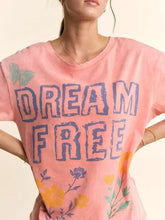 Load image into Gallery viewer, Davi &amp; Dani - Dream Free Floral Graphic Mineral Wash Top
