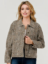 Load image into Gallery viewer, Pixy + Ivy -  Leopard Print, Animal Print Denim Jacket
