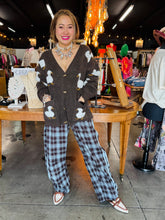 Load image into Gallery viewer, J.nna - Plaid Pattern Striped Barrel Pant
