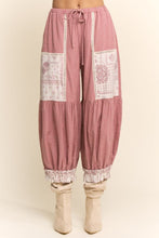Load image into Gallery viewer, Davi &amp; Dani - Contrast Patchwork Bloomer Pants Rose Pink
