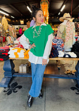 Load image into Gallery viewer, Pixi + Ivy -  Mock Neck Short Sleeve Soft Sweater Vest Top - Green
