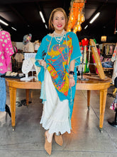 Load image into Gallery viewer, HCB - Dragon Spirit Shirt Dress Turquoise
