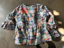 Load image into Gallery viewer, Indi And Sai - Patchwork Blue Plaid Top
