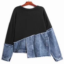 Load image into Gallery viewer, Denim Trim Sweatshirt
