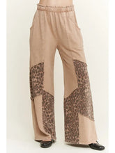 Load image into Gallery viewer, J. Her - Mineral Washed Leopard Animal Patchwork Pants
